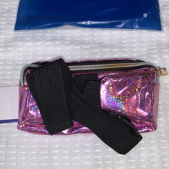 Livacasa fanny pack.  Pink shiny NWT - Picture 2 of 5